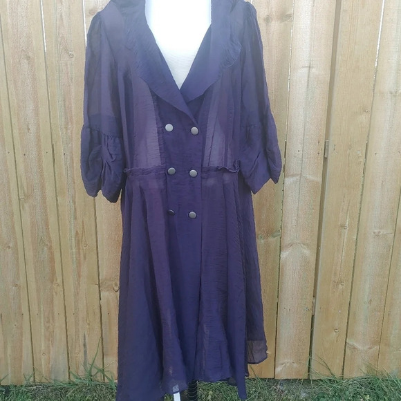 Design Today's Women Jacket Size 2XL Purple Big Collar - Picture 2 of 11